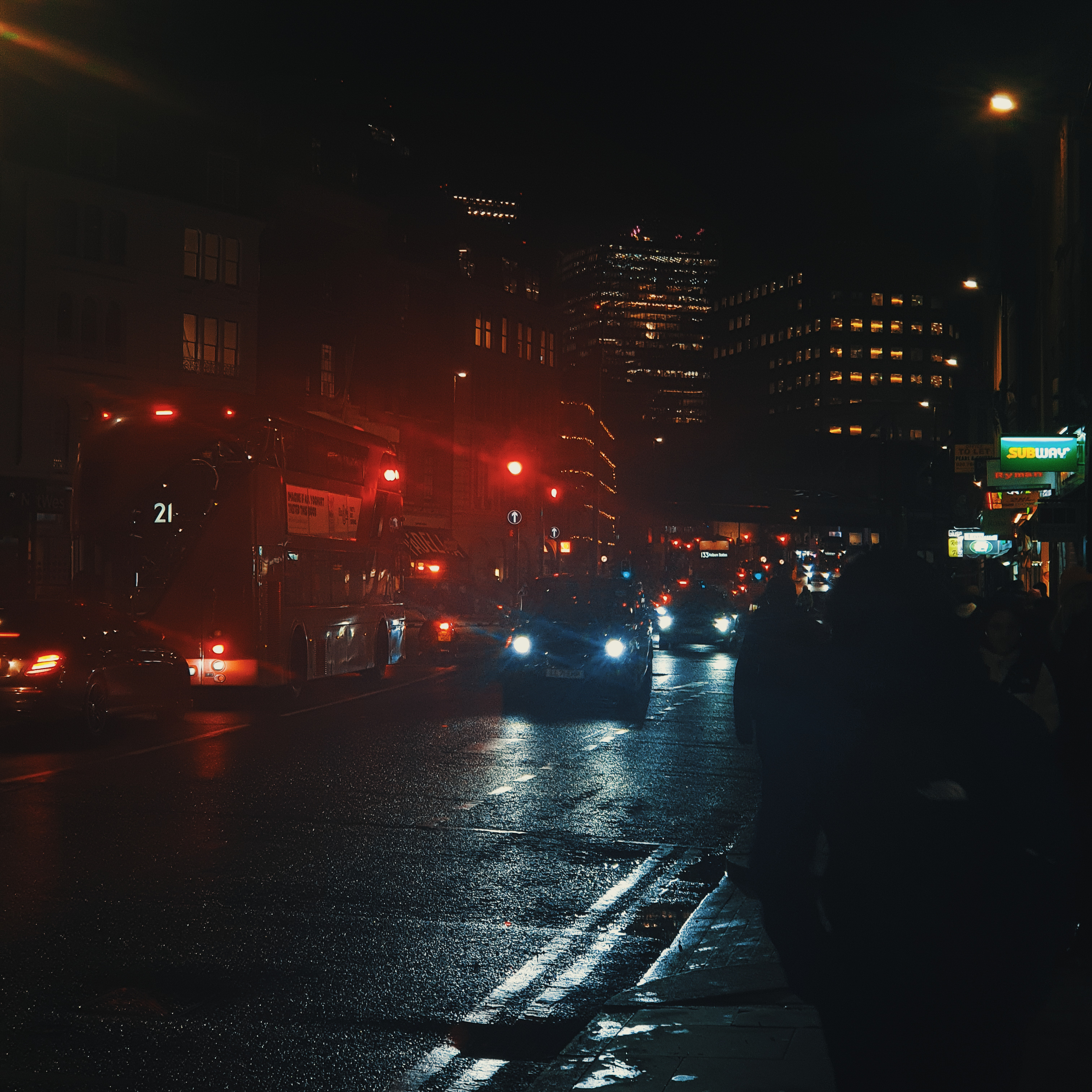 A winter's evening near London Bridge.